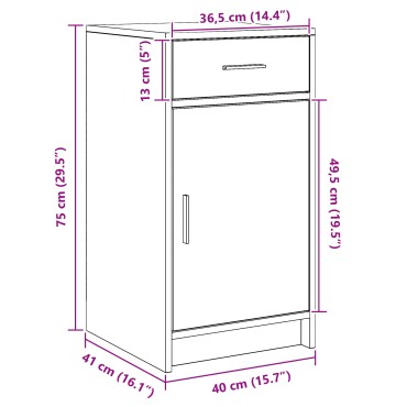 Σετ Τουαλέτας vidaXL με LED, 2 τεμ., Από Ξύλο 78.5x41x135 cm