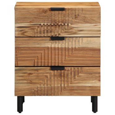 vidaXL Κομοδίνο 50x33x62cm Μασίφ ξύλο ακακίας 1 τεμ.