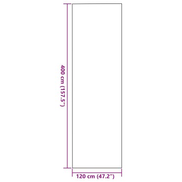 vidaXL Πατάκι πόρτας Ορθογώνιο Μπεζ 120x400 εκ