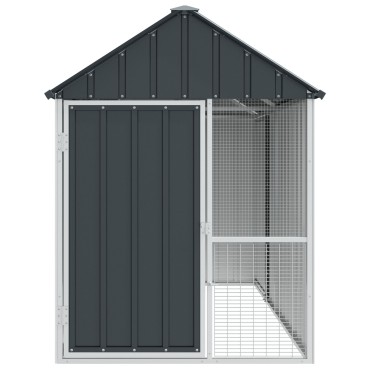 vidaXL Κλουβάκι Πουλιών Ανθρακί 112x215x141 εκ Ατσάλι