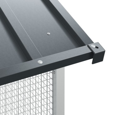 vidaXL Κλουβάκι Πουλιών Ανθρακί 112x215x141 εκ Ατσάλι
