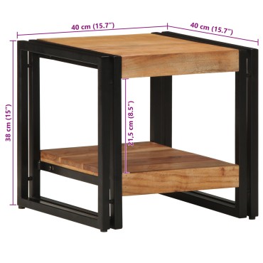 vidaXL Τραπεζάκι καφέ 40x50x38cm Μασίφ ξύλο ακακίας 1 τεμ.
