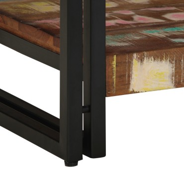 vidaXL Τραπεζάκι καφέ Πολύχρωμο 40x50x38cm Μασίφ Ανακυκλωμένο Ξύλο 1 τεμ.