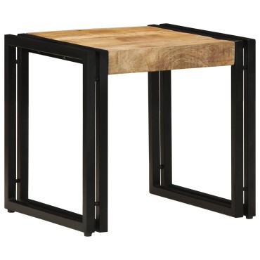 vidaXL Τραπέζι καφέ 40x50x38cm Μασίφ τραχύ ξύλο μάνγκο 1 τεμ.