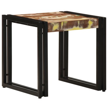 vidaXL Τραπεζάκι καφέ Πολύχρωμο 40x50x38cm Μασίφ Ανακυκλωμένο Ξύλο 1 τεμ.