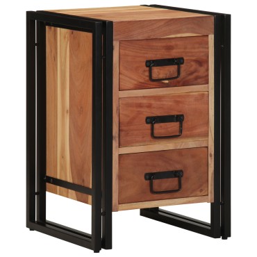vidaXL Κομοδίνο 40x40x59cm Μασίφ ξύλο ακακίας 1 τεμ.