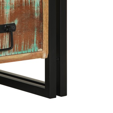 vidaXL Πολύχρωμο Κομοδίνο 40x35x50cm από Μασίφ Ανακυκλωμένο Ξύλο