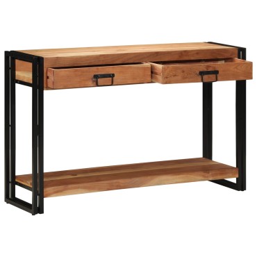 vidaXL Τραπέζι κονσόλας Καφέ 120x33x75cm Στερεό Ξύλο Ακακίας 1 τεμ.
