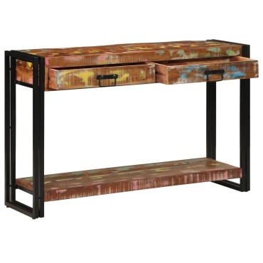 vidaXL Τραπέζι κονσόλας Πολύχρωμο 120x33x75cm Μασίφ ανακυκλωμένο ξύλο 1 τεμ.