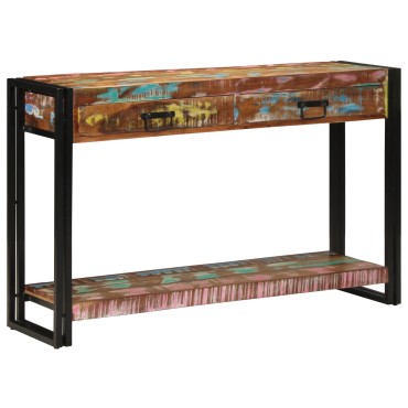 vidaXL Τραπέζι κονσόλας Πολύχρωμο 120x33x75cm Μασίφ ανακυκλωμένο ξύλο 1 τεμ.