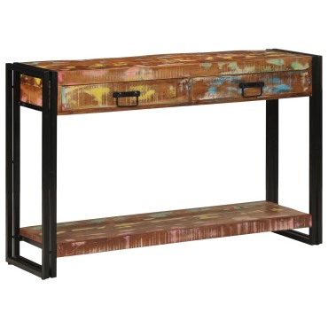 vidaXL Τραπέζι κονσόλας Πολύχρωμο 120x33x75cm Μασίφ ανακυκλωμένο ξύλο 1 τεμ.
