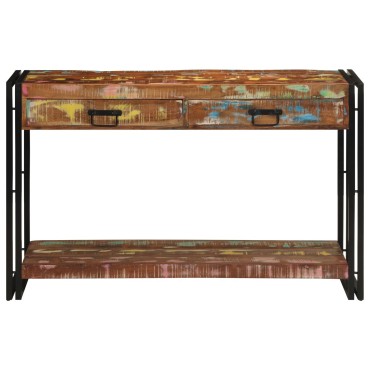 vidaXL Τραπέζι κονσόλας Πολύχρωμο 120x33x75cm Μασίφ ανακυκλωμένο ξύλο 1 τεμ.