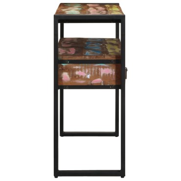vidaXL Τραπέζια Σαλονιού Πολύχρωμο 120x33x75cm Μασίφ Ανακυκλωμένο Ξύλο & Μέταλλο 1 τεμ.