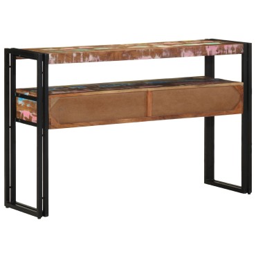 vidaXL Τραπέζια Σαλονιού Πολύχρωμο 120x33x75cm Μασίφ Ανακυκλωμένο Ξύλο & Μέταλλο 1 τεμ.