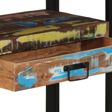 vidaXL Τραπέζια Σαλονιού Πολύχρωμο 120x33x75cm Μασίφ Ανακυκλωμένο Ξύλο & Μέταλλο 1 τεμ.