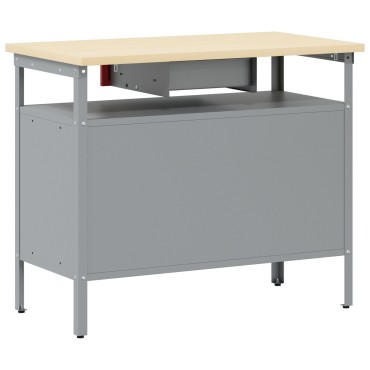 vidaXL Γραφείο με Κλειστή Πόρτα Κόκκινο 100x55x85 εκ Ατσάλι