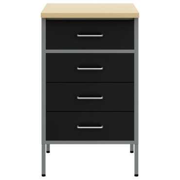 vidaXL Ντουλάπα Εργασίας Μαύρη 50x55x85 εκ. Χάλυβας