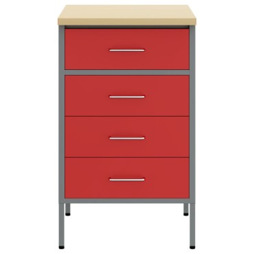 vidaXL Ντουλάπα εργασίας κόκκινη 50x55x85 εκ χάλυβας