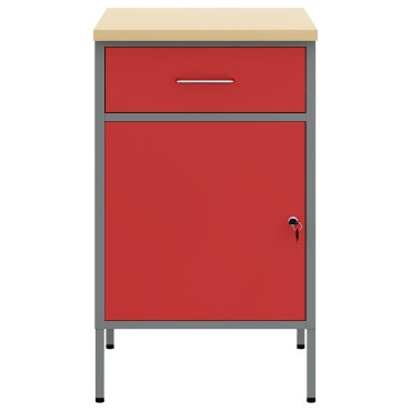 vidaXL Εργασιακό Ντουλάπι Κόκκινο 50x55x84 εκ. Ατσάλι