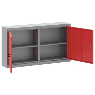 vidaXL Ντουλάπα Εργαλείων Τοίχου Κόκκινη 100x20x55 εκ Ατσάλι