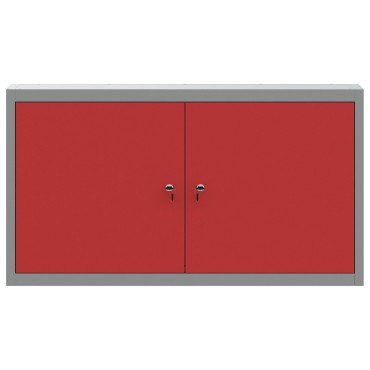 vidaXL Ντουλάπα Εργαλείων Τοίχου Κόκκινη 100x20x55 εκ Ατσάλι