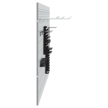 vidaXL Πεγκόρντ - 3 Πακέτα με 15 Αξεσουάρ, Γκρι, 50x60 εκ, Ατσάλι