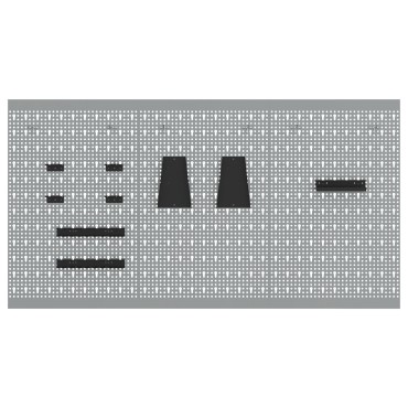 vidaXL Pegboards 3 τεμάχια με 15 αξεσουάρ Γκρι 50x80 εκ Ατσάλι