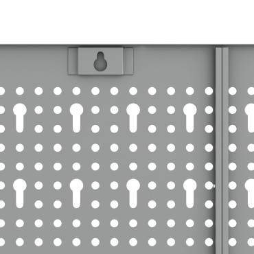 vidaXL Pegboards 3 τεμάχια με 15 αξεσουάρ Γκρι 50x80 εκ Ατσάλι