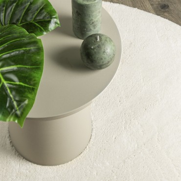 vidaXL Χαλιά Κρεμ Πολυεστέρας 80x150cm Ωοειδές χαλί Ωοειδές