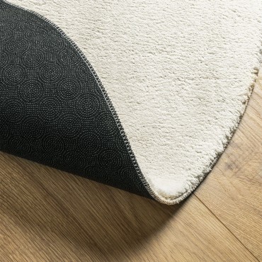 vidaXL Χαλιά Κρεμ Μαλλί 140x200cm Ανθεκτικό Χαλί χώρου Ωοειδές