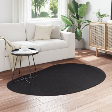 vidaXL Χαλί Χρώμα Μαύρο 120x170cm Πολυεστέρας Αντιολισθητικό
