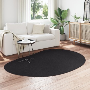 vidaXL Χαλί Μαύρο 140x200cm Πολυεστέρα Αντιολισθητικό