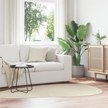vidaXL Χαλιά Μπεζ Πολυεστέρας 140x200cm Αντιολισθητικό Χαλί Χώρου