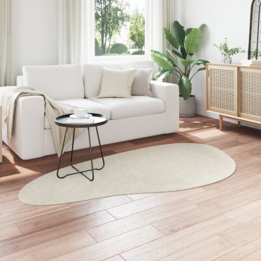 vidaXL Χαλιά Κρεμ Πολυεστέρας 100x200cm Αντιολισθητικό Χαλιά Χώρου