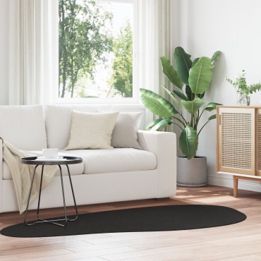 vidaXL Χαλιά Μαύρο Πολυεστέρας 100x200cm Διακοσμητικά ένθετα