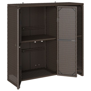 vidaXL Ντουλάπα αποθήκευσης Καφέ 100x36x102cm Ρατάν 1 τεμ.