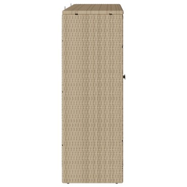 vidaXL Ντουλάπα Αποθήκευσης Μπεζ 100x36x102cm Ρατάν 1 τεμ.