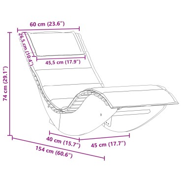 vidaXL Κουνιστές Ξαπλώστρες 2 τεμ. Σε ακακία 60x153x76cm
