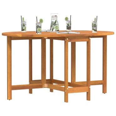 vidaXL Στρώμα Πτυσσόμενο Κήπου 110x60x72cm από Μασίφ Ξύλο Ακακίας Ωοειδές