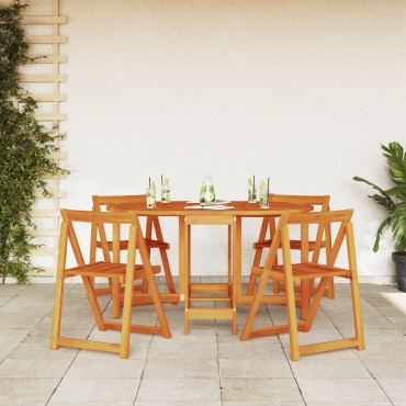 vidaXL Στρώμα Πτυσσόμενο Κήπου 110x60x72cm από Μασίφ Ξύλο Ακακίας Ωοειδές