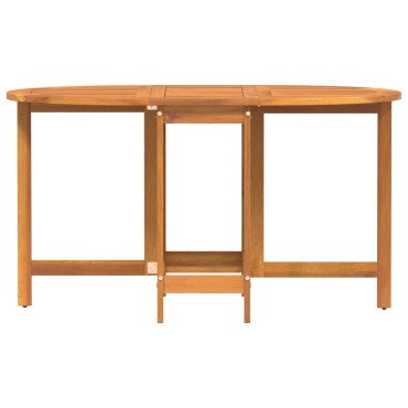 vidaXL Στρώμα Πτυσσόμενο Κήπου 110x60x72cm από Μασίφ Ξύλο Ακακίας Ωοειδές