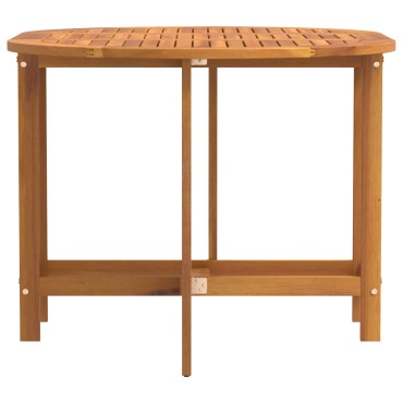 vidaXL Στρώμα Πτυσσόμενο Κήπου 110x60x72cm από Μασίφ Ξύλο Ακακίας Ωοειδές