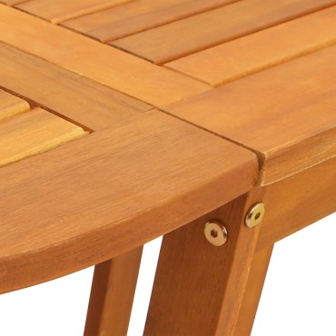 vidaXL Στρώμα Πτυσσόμενο Κήπου 110x60x72cm από Μασίφ Ξύλο Ακακίας Ωοειδές