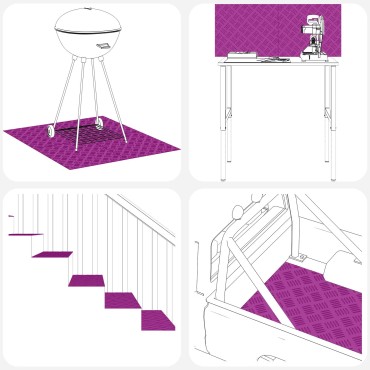 vidaXL Αλουμινένια Checker Plates - 2 Πακέτο, Αντιολισθητικά, 40x30 εκ.