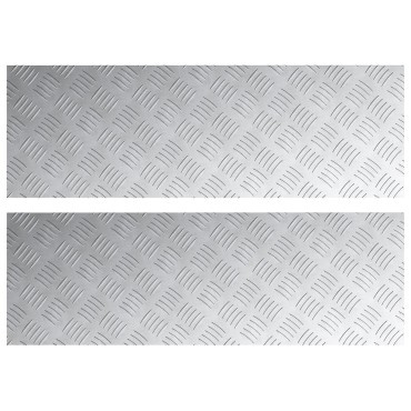 vidaXL Σκαλοπάτι 2 τμχ. 90 x 30 cm Ασημί Αλουμίνιο Ορθογώνιος