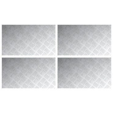 vidaXL Αλουμίνιο Checker Πλάκες 4 τμχ Αντιολισθητικές 70x40 εκ
