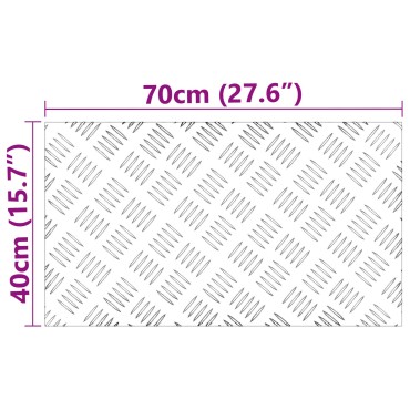 vidaXL Αλουμίνιο Checker Πλάκες 4 τμχ Αντιολισθητικές 70x40 εκ
