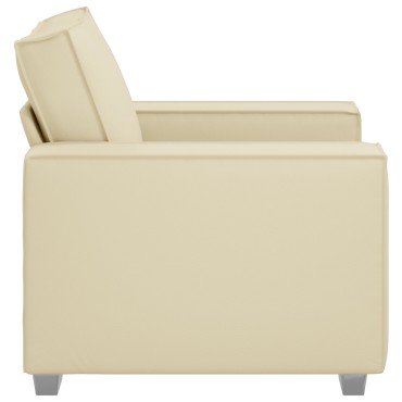 vidaXL Πολυθρόνα Κρεμ Από Συνθετικό Δέρμα 99x78x84cm 1 τεμ. Γωνιακός