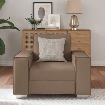 Καρέκλα Sofa vidaXL καφέ σε ψεύτικο δέρμαxxcm