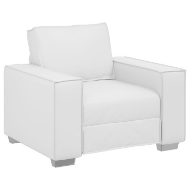 vidaXL Λευκή Πολυθρόνα από Συνθετικό Δέρμα 99x78x84cm